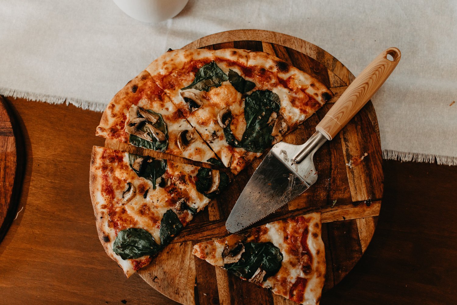 Pizza in oven